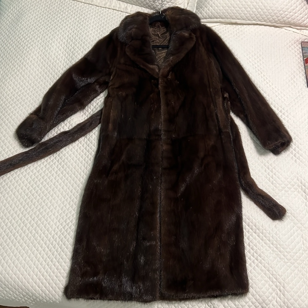 Amerimink USA Beautiful Vintage LONG MINK FUR winter COAT S- M